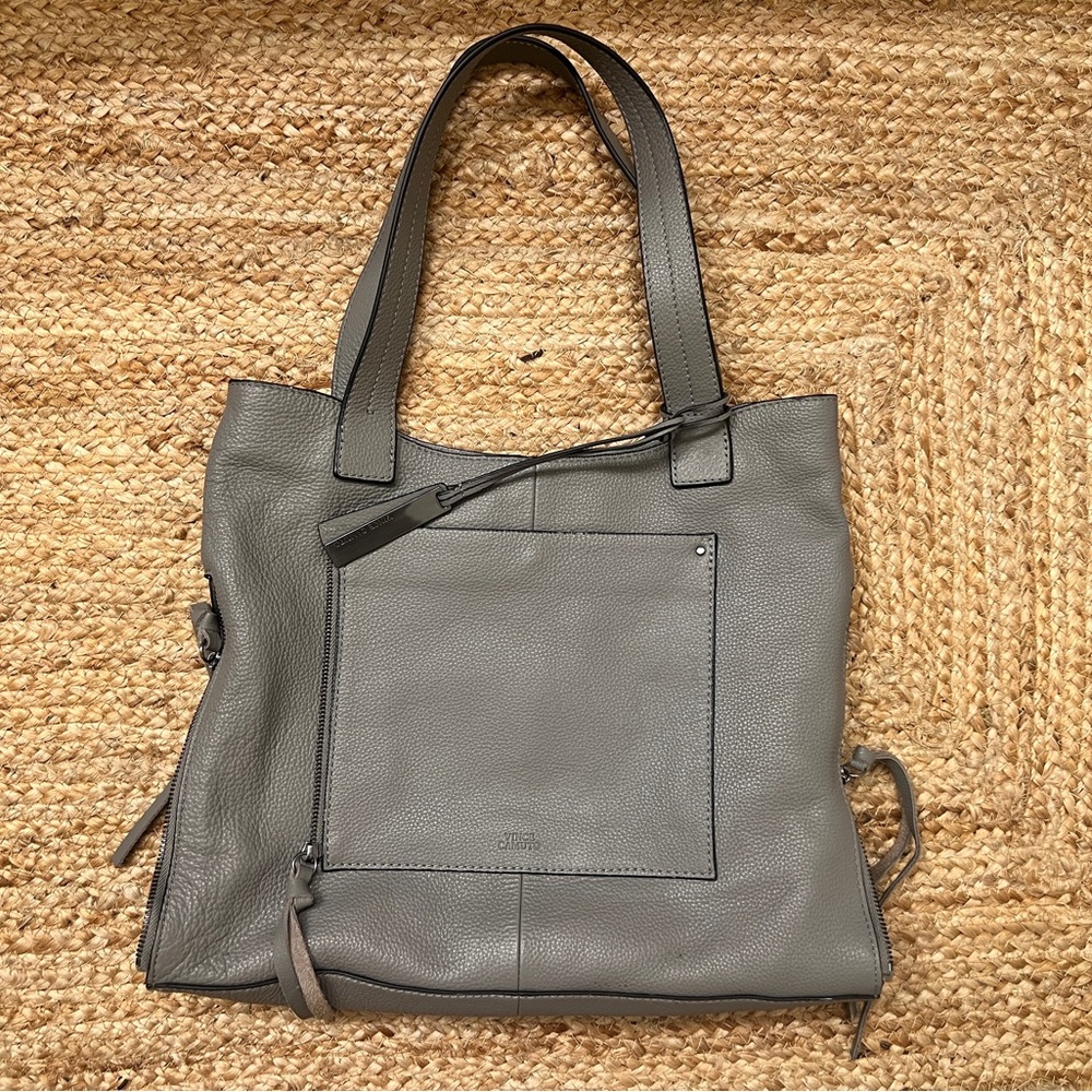 Vince Camuto Gray Leather Tote